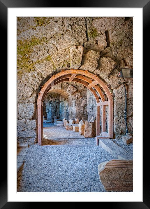 Side Amphitheatre Archway Framed Mounted Print by Antony McAulay