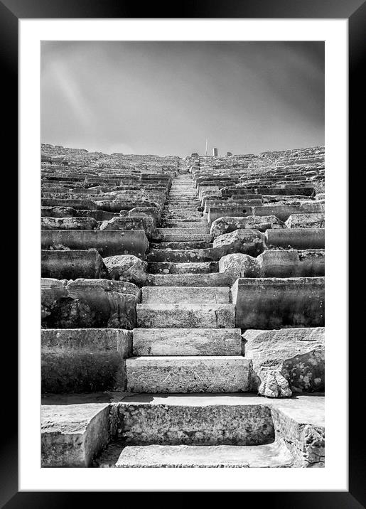 Side Amphitheatre Stairway Framed Mounted Print by Antony McAulay