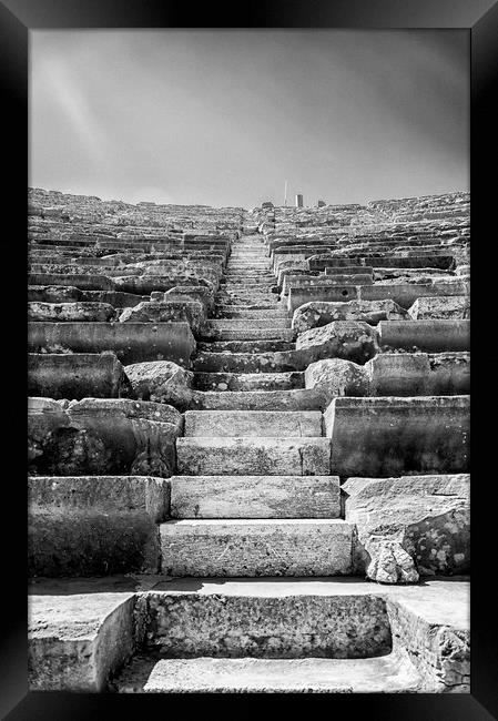Side Amphitheatre Stairway Framed Print by Antony McAulay