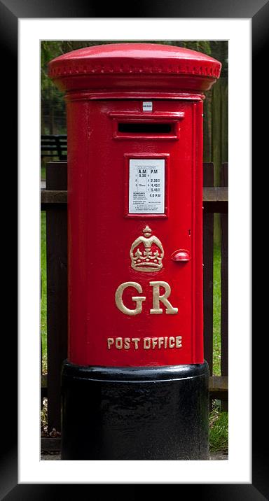 George V, Red Pillar Box Framed Mounted Print by Chris Thaxter