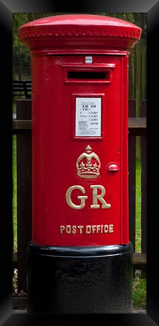 George V, Red Pillar Box Framed Print by Chris Thaxter