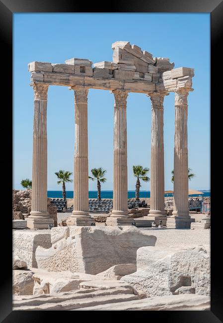 Side Temple of Apollo Ruins Framed Print by Antony McAulay