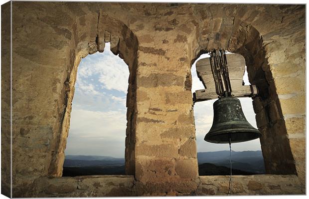 interior of bell belltower Canvas Print by Josep M Peñalver