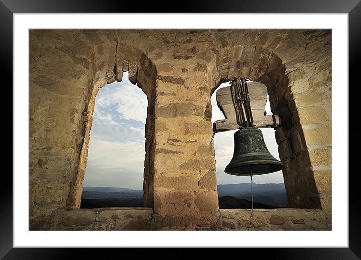 interior of bell belltower Framed Mounted Print by Josep M Peñalver