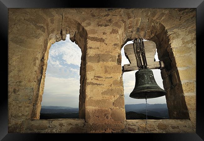 interior of bell belltower Framed Print by Josep M Peñalver
