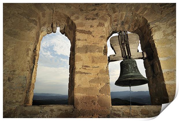 interior of bell belltower Print by Josep M Peñalver