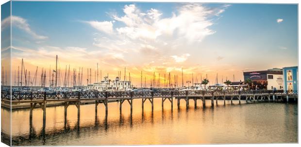 Sunset at Marina Rubicon  Canvas Print by Naylor's Photography