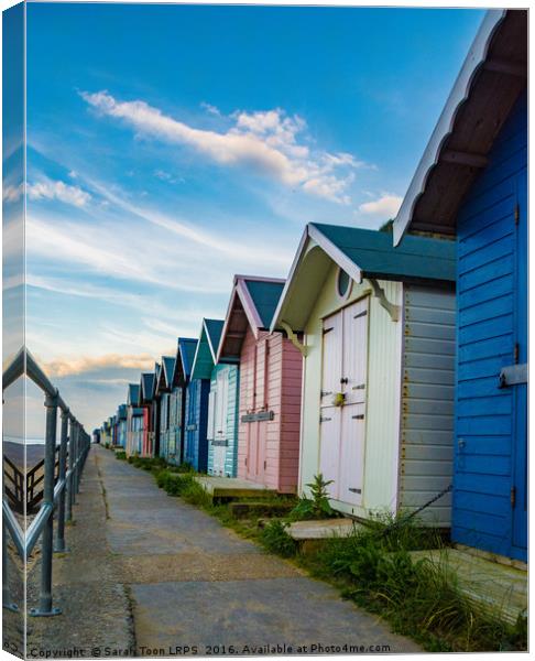 Cromer Huts Canvas Print by Sarah Toon LRPS