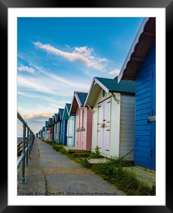 Cromer Huts Framed Mounted Print by Sarah Toon LRPS