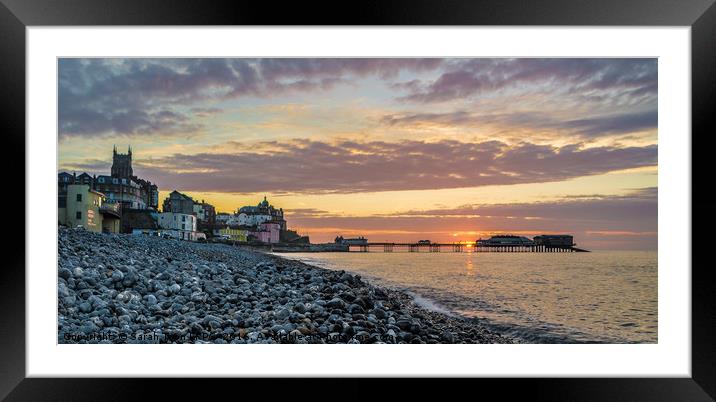 Cromer Sunset Framed Mounted Print by Sarah Toon LRPS