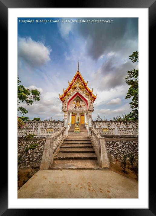 Buddhist Temple Framed Mounted Print by Adrian Evans
