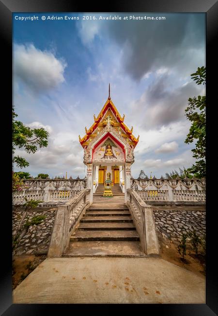 Buddhist Temple Framed Print by Adrian Evans