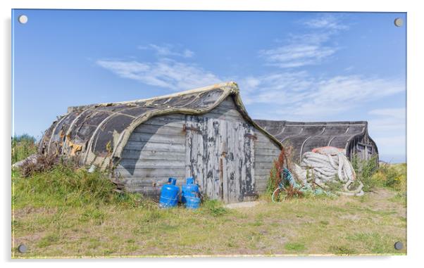 Huts.  Acrylic by Mark Godden