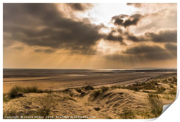 Camber Sands Sunlight Print by Louise Wilden