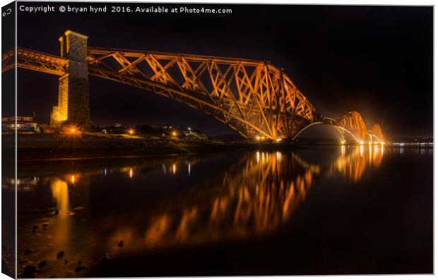 The bridge at night Canvas Print by bryan hynd