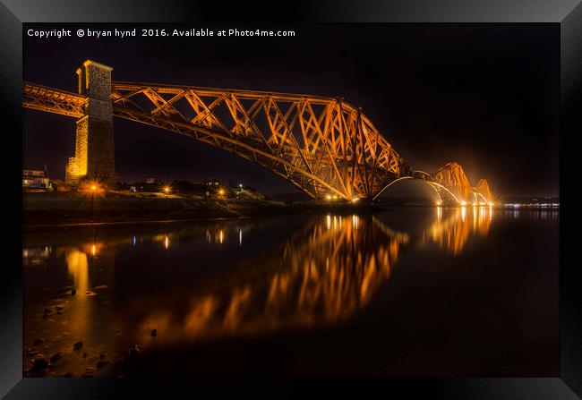 The bridge at night Framed Print by bryan hynd