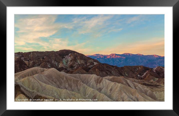 Death Valley At First Light Framed Mounted Print by jonathan nguyen