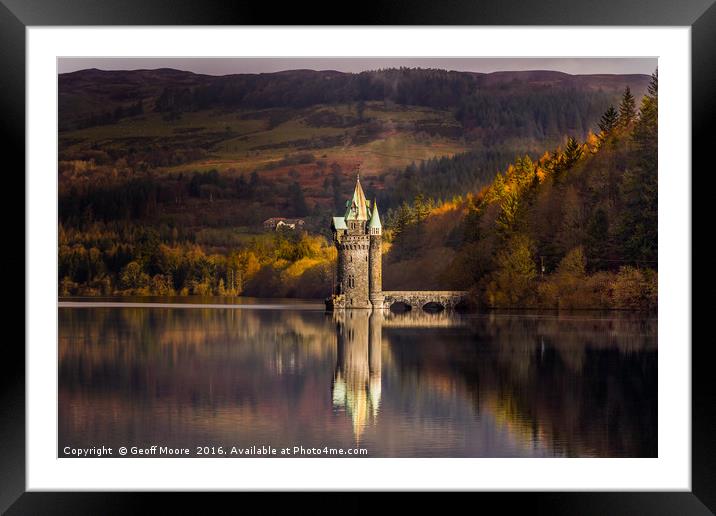 The Princess Tower Lake Vyrnwy Wales Framed Mounted Print by Geoff Moore