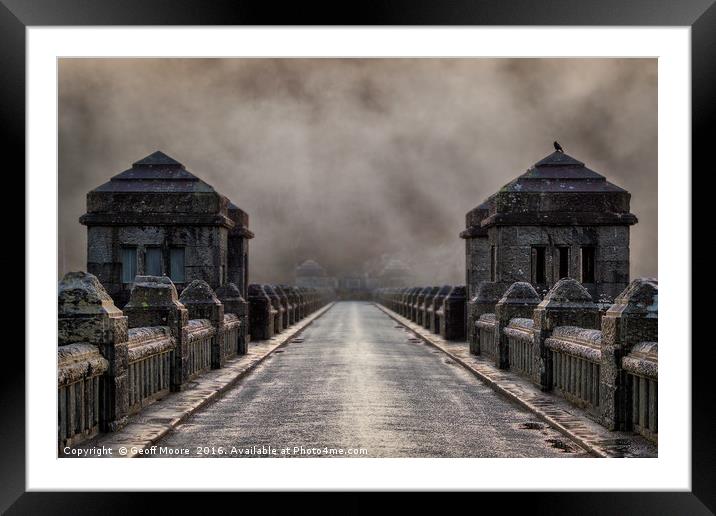 Bridge over Lake Vrnmy - Wales Framed Mounted Print by Geoff Moore