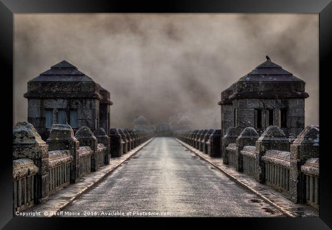 Bridge over Lake Vrnmy - Wales Framed Print by Geoff Moore