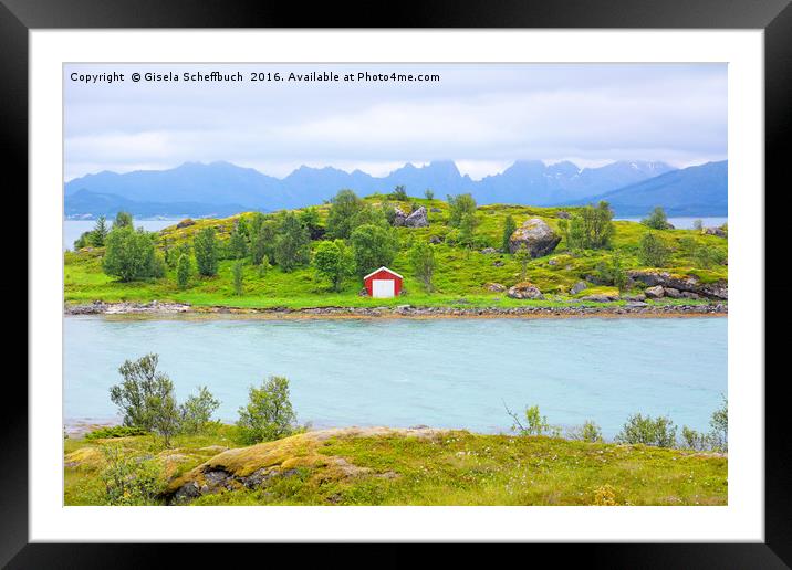 Nordland Scenery Framed Mounted Print by Gisela Scheffbuch