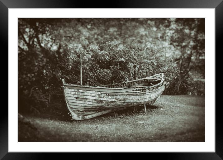 Old Boat - Wet Plate Vintage Collection Framed Mounted Print by Hemerson Coelho