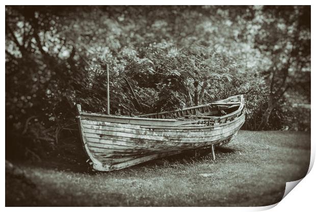 Old Boat - Wet Plate Vintage Collection Print by Hemerson Coelho