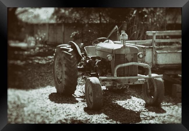 Tractor - Wet Plate Vintage Collection Framed Print by Hemerson Coelho