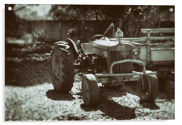 Tractor - Wet Plate Vintage Collection Acrylic by Hemerson Coelho