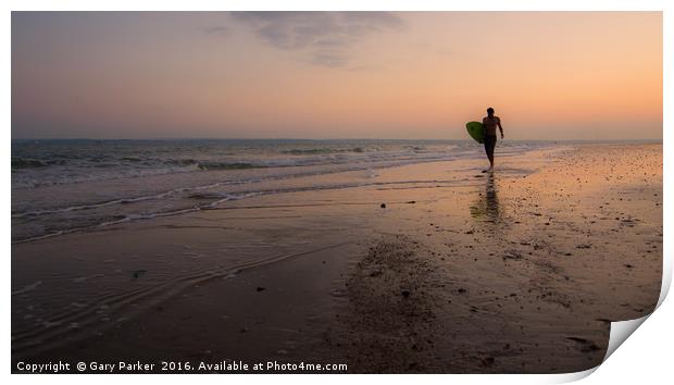 Late Summer Surfer Print by Gary Parker