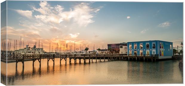 End of the day at Marina Rubicon  Canvas Print by Naylor's Photography