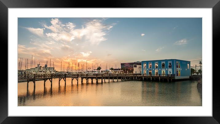 End of the day at Marina Rubicon  Framed Mounted Print by Naylor's Photography