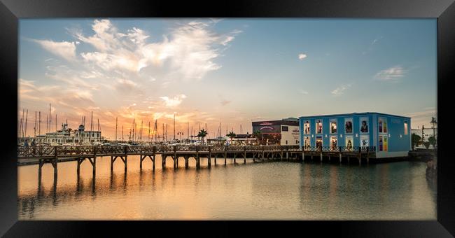 End of the day at Marina Rubicon  Framed Print by Naylor's Photography