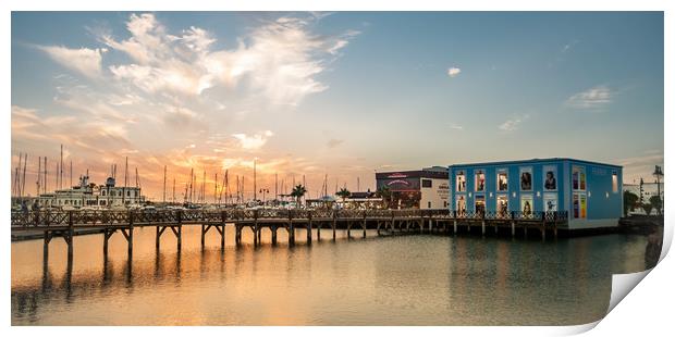 End of the day at Marina Rubicon  Print by Naylor's Photography
