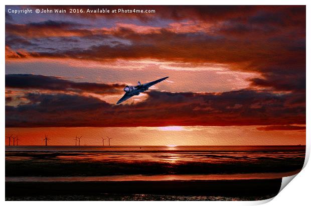 Vulcan at Sunset (Digital Art) Print by John Wain