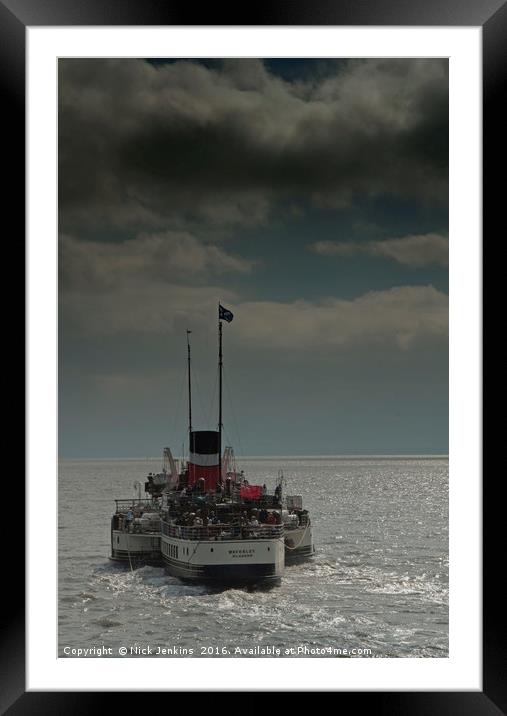 The Waverley Leaving Penarth Pier south wales Framed Mounted Print by Nick Jenkins