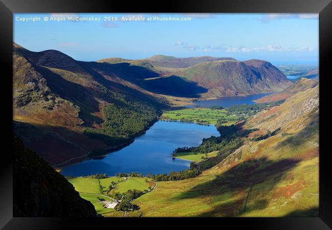 View over Buttermere and Crummock Water Framed Print by Angus McComiskey