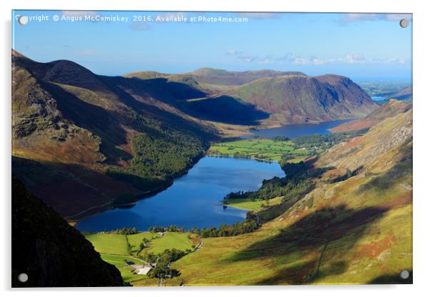 View over Buttermere and Crummock Water Acrylic by Angus McComiskey