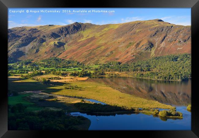 View looking south over Derwent Water Framed Print by Angus McComiskey