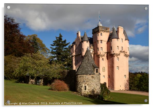 Craigievar Castle, Scotland Acrylic by Alan Crawford
