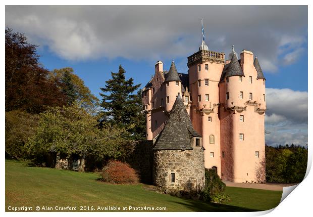 Craigievar Castle, Scotland Print by Alan Crawford