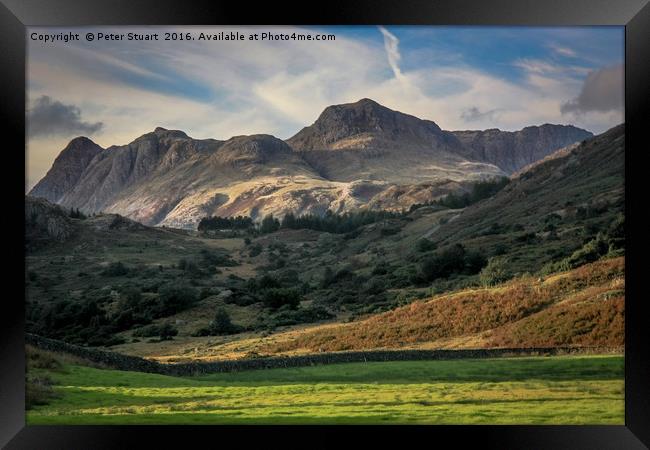 The Langdale Pikes Framed Print by Peter Stuart