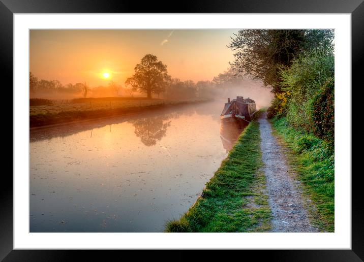 Grand Union Canal, Hatton, Warwickshire. Framed Mounted Print by Jonathan Smith