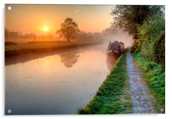 Grand Union Canal, Hatton, Warwickshire. Acrylic by Jonathan Smith