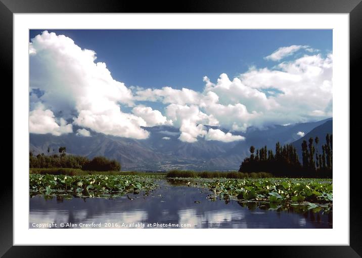 Nagin Lake, Kashmir Framed Mounted Print by Alan Crawford