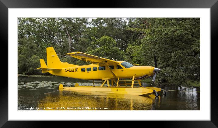 CESSNA SEAPLANE YELLOW Framed Mounted Print by Sue Wood