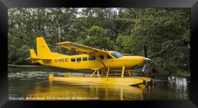CESSNA SEAPLANE YELLOW Framed Print by Sue Wood