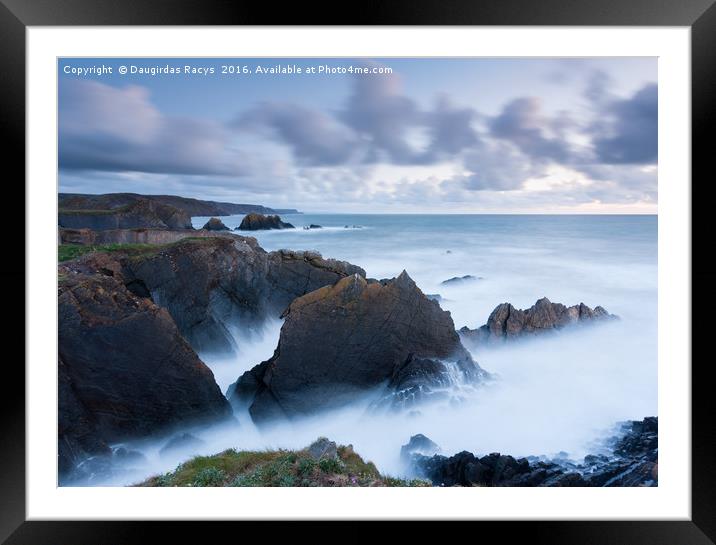 The shipwrecker's paradise, Hartland Quay Framed Mounted Print by Daugirdas Racys