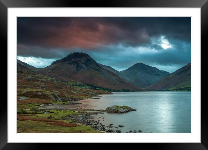 Yewbarrow Wast Water Framed Mounted Print by Paul Andrews