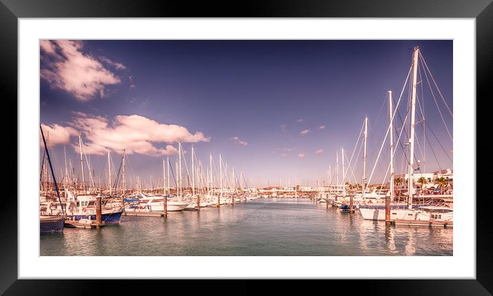 Lanzarote's Beautiful Rubicon Marina  Framed Mounted Print by Naylor's Photography